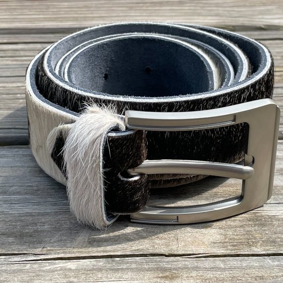 Original COWHIDE BELTS with Full Grain Leather Backside Unisex 100% Real Cowhide - Picture 10 of 15
